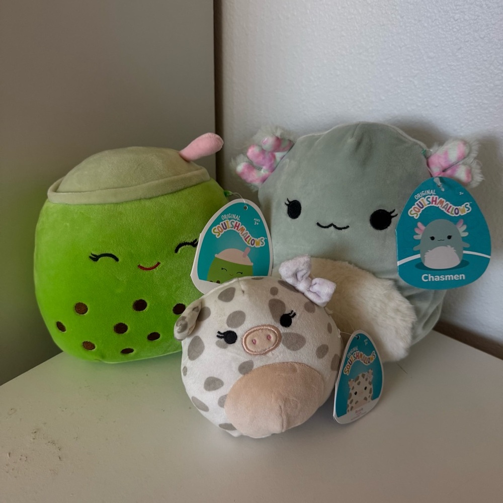 Squishmallows “Sevda”, “Chasmen”, and “Rosie” Trio